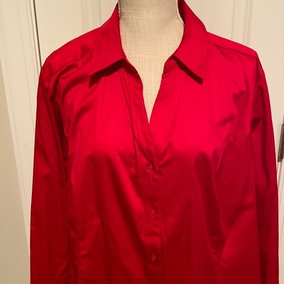 Lane Bryant size 28 women’s blouse stretchy new with tags red - Picture 1 of 8